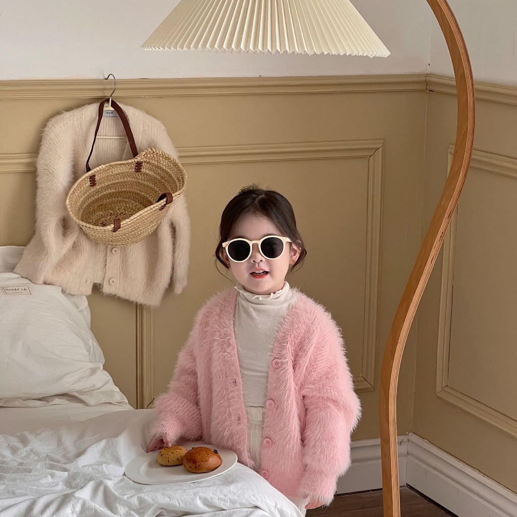 Áo Khoác Cardigan Len Dệt Kim Dày Mềm Mại Dáng Dài Phong Cách Hàn Quốc Thời Trang Thu Đông 2023