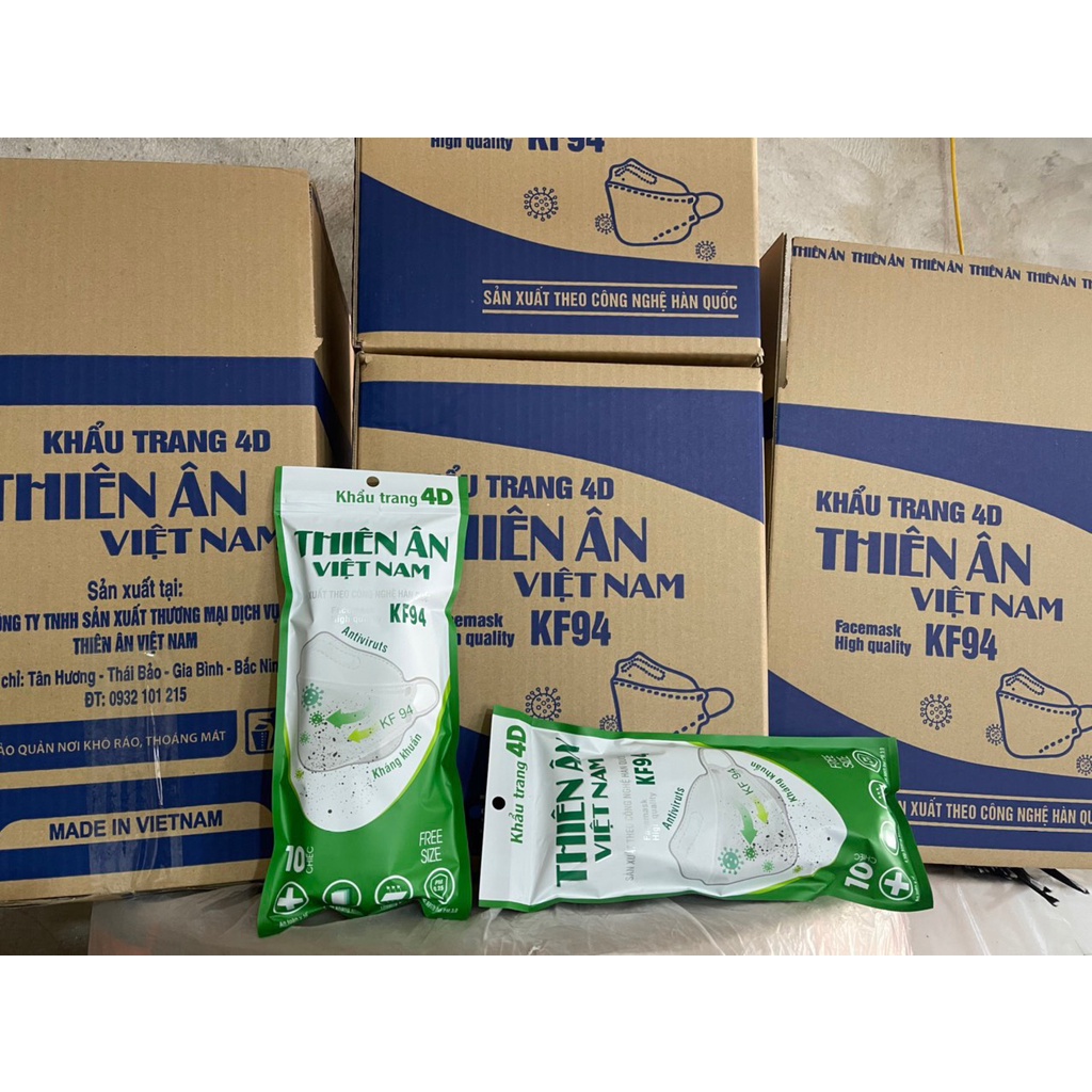 [ FREESHIP ] Set 50 Khẩu Trang 4D KF94 Cao Cấp 4 LỚP Siêu Kháng Khuẩn Chống Bụi Mịn Cực Tốt