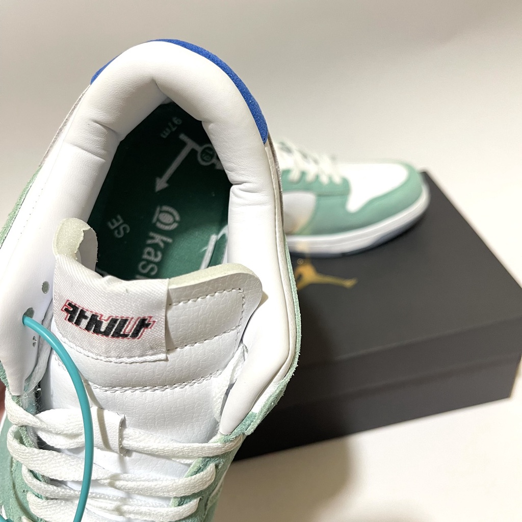 Giày Jordan SB dunk xanh mint thấp cổ, giày JD SB xanh lá nỉ trắng cao cấp