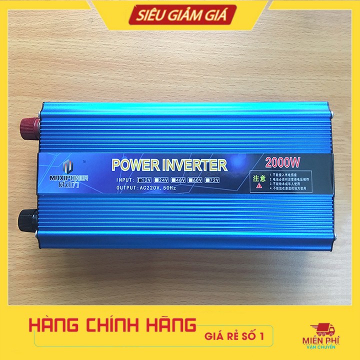 Bộ Đổi Nguồn 12V Lên 220V 2000W