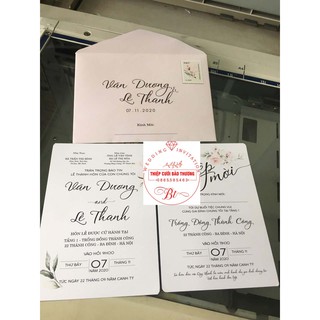 Thiệp cưới có phong bì giá rẻ