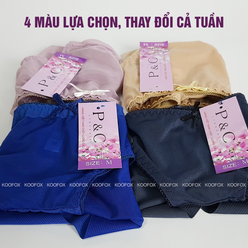 [SIÊU MỀM🌸] 04 Quần Lót Nữ Mini Thun Lạnh 4 Chiều Không Viền Siêu Thoải Mái - KOOFOX