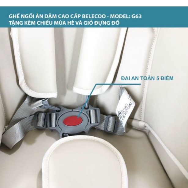 Ghế ăn dặm cao cấp Belecoo