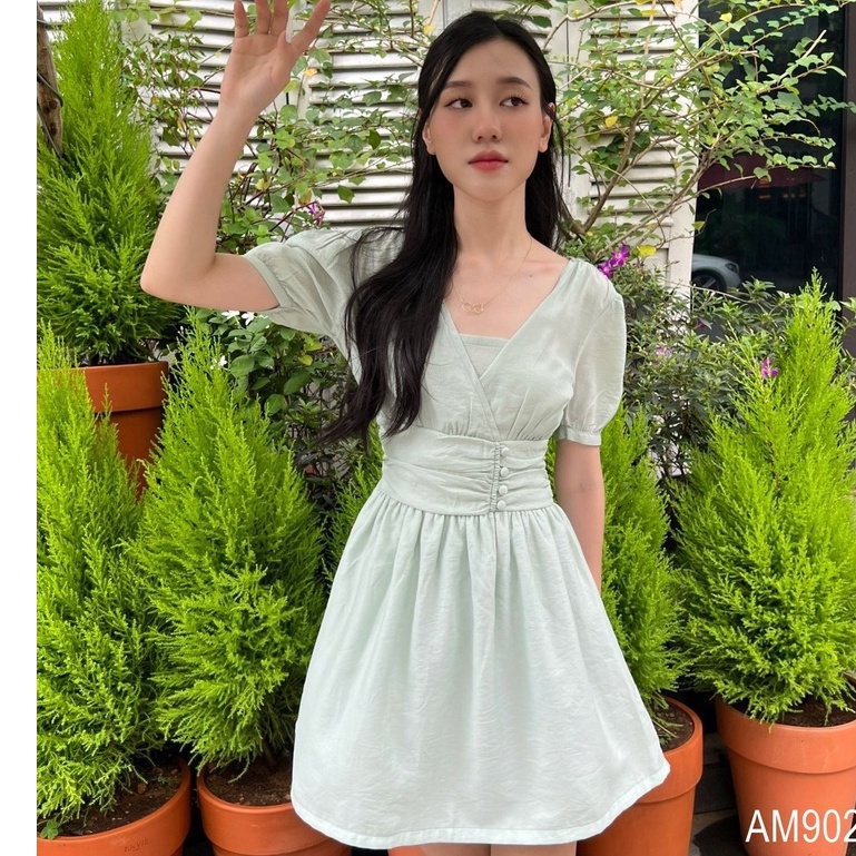 Đầm xòe Nữ nhúng eo OvanMade AM9021