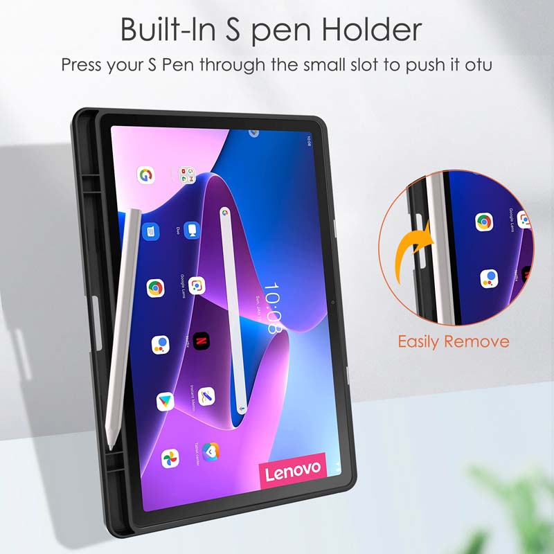 Bao Da Máy Tính Bảng Trong Suốt Dễ Thương Chống Nứt Cho Lenovo Tab M10 Plus Gen 3 TB-125F TB-128F Xiaoxin Pad 2022 10.6 inch Giá Đỡ