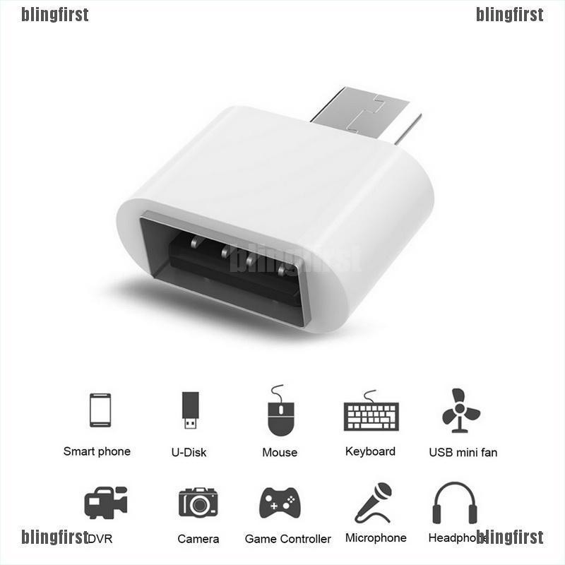 [Bling] 2pcs Micro USB Male To USB A 2.0 Adaptador OTG Convertidor Adapter Converter [First] | BigBuy360 - bigbuy360.vn