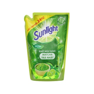 Nước rửa chén sunlight khử mùi tanh matcha trà nhật túi 2 lít