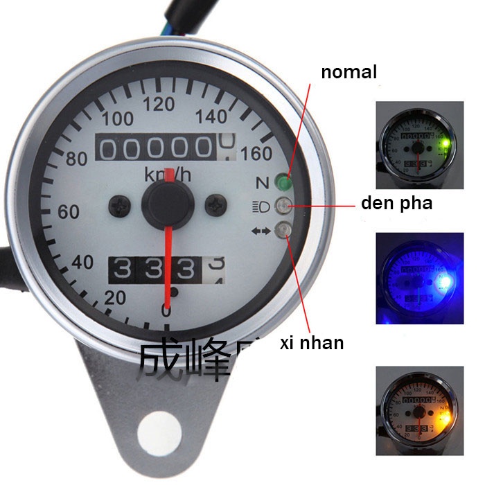 Đồng hồ odo xe máy có đèn led tín hiệu