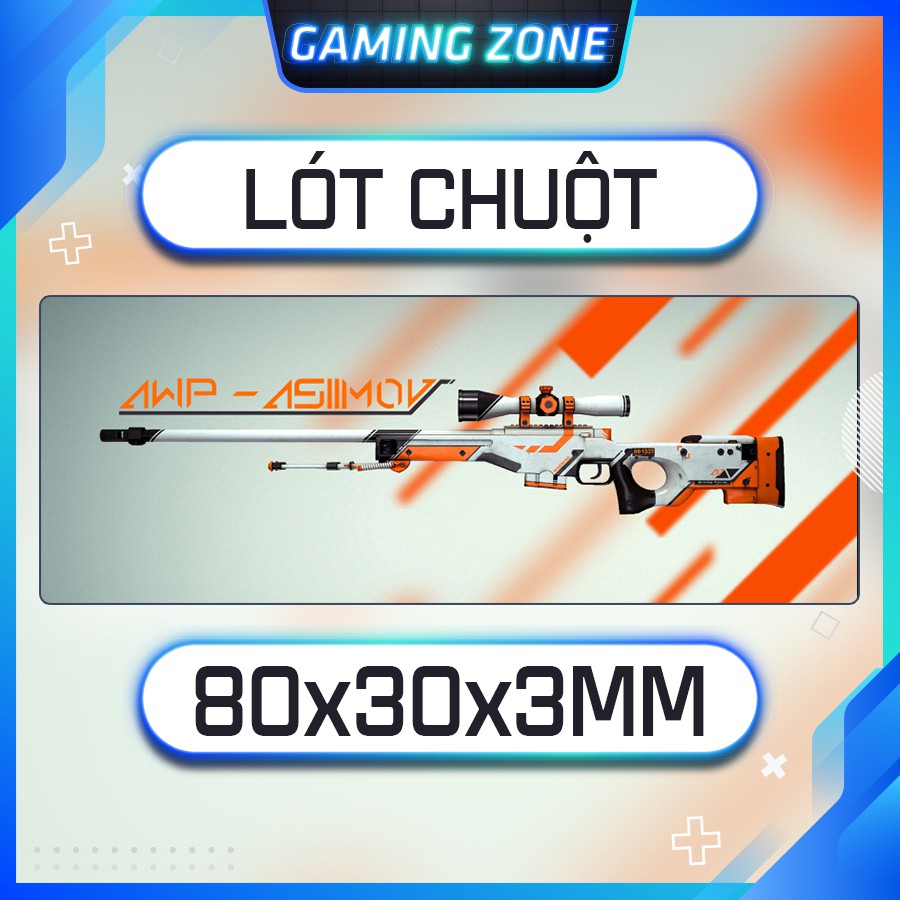 Lót chuột, bàn di chuột chơi game AWP Assimov CSGO cỡ lớn siêu êm siêu đẹp