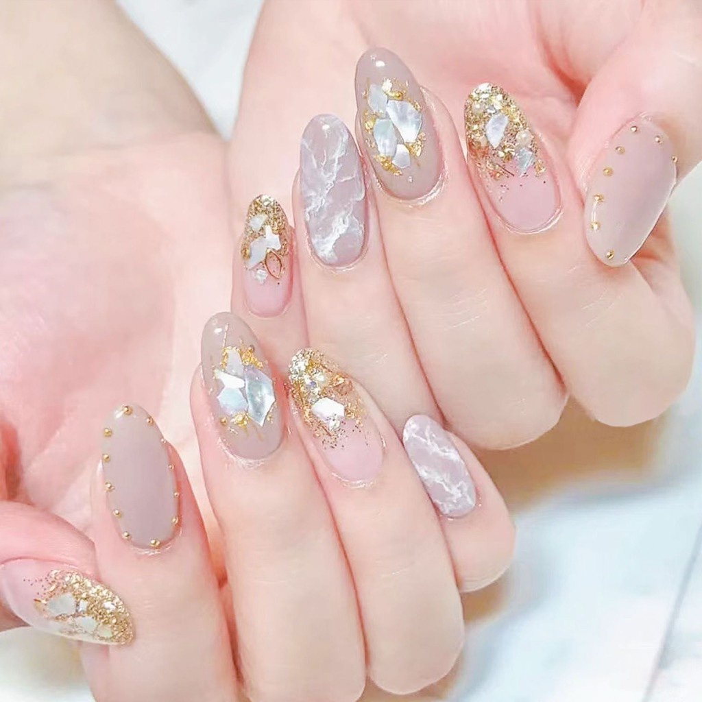 Giấy nhún nail trang trí móng vàng bạc phụ kiện nail Hà Thành Chính Hãng
