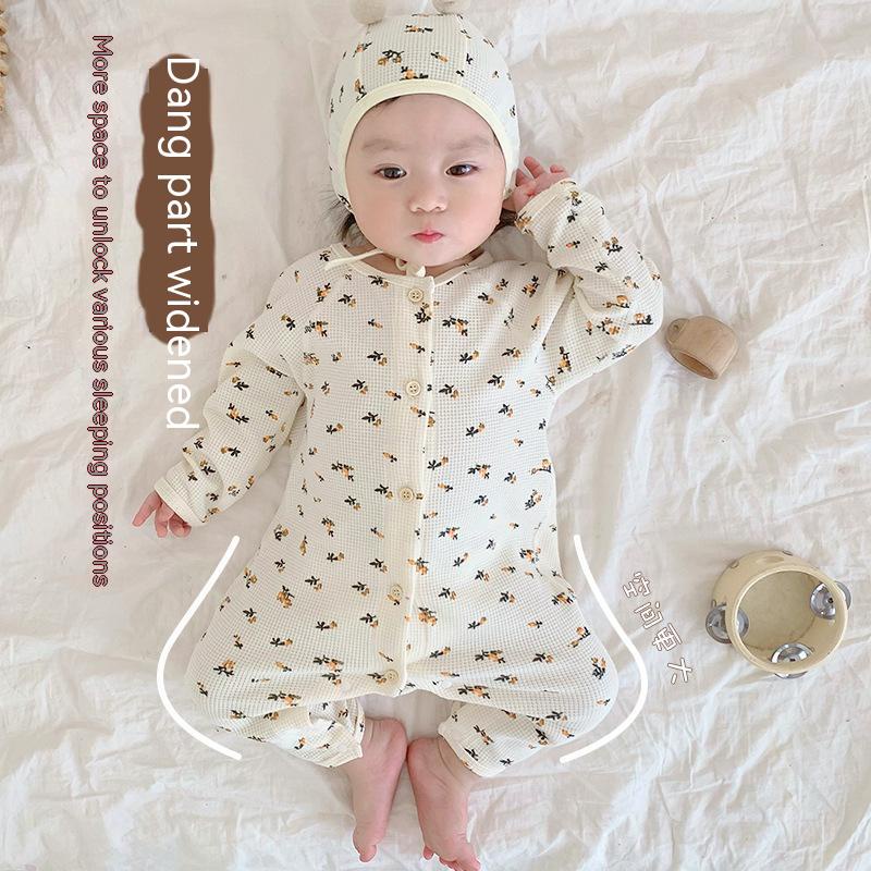 Bộ Áo Liền Quần Tay Dài Màu Đỏ Phong Cách Hàn Quốc Dành Cho Bé