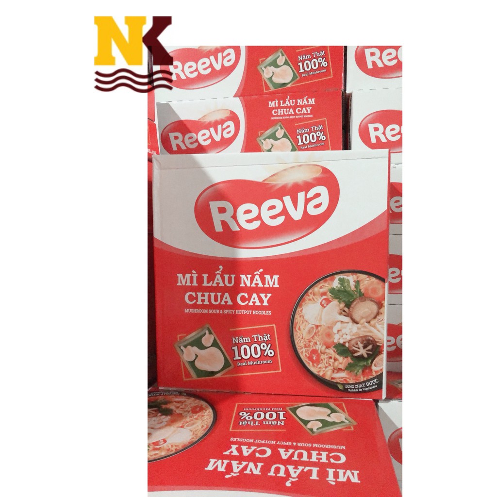 MÌ Reeva lẩu nấm chua cay 85g x 30 gói