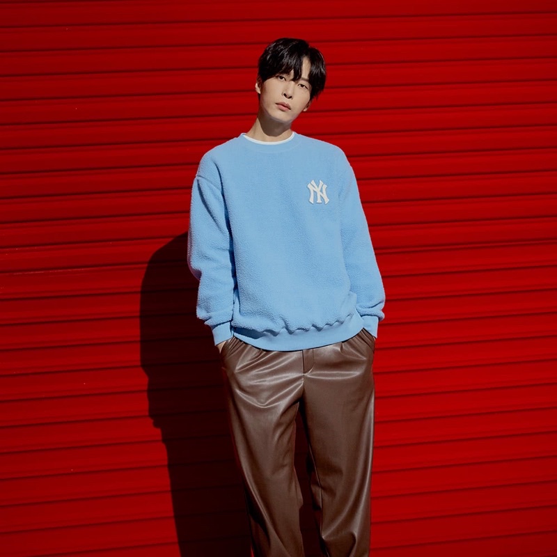 Áo Sweater nỉ thu đông MLB - Lông cừu