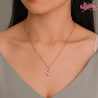 Dây Chuyền Mặt Hình Học Đính Đá Zircon Phong Cách Hàn Quốc Mới