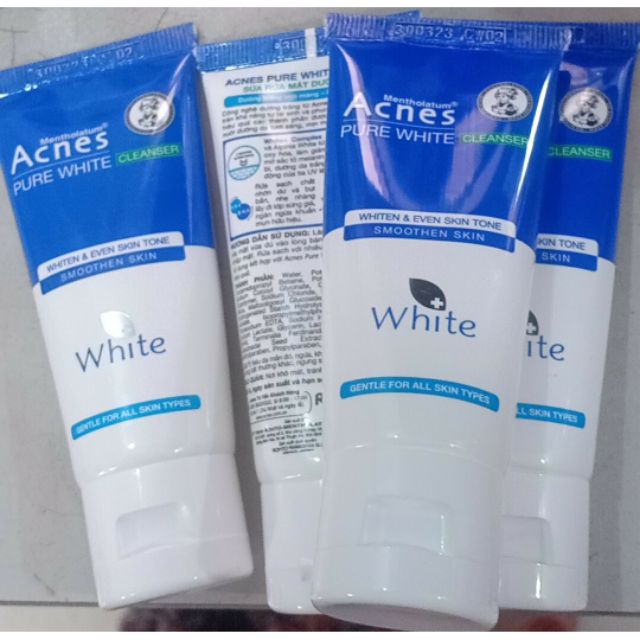 Sữa rửa mặt Acnes pure white dưỡng trắng 25gram