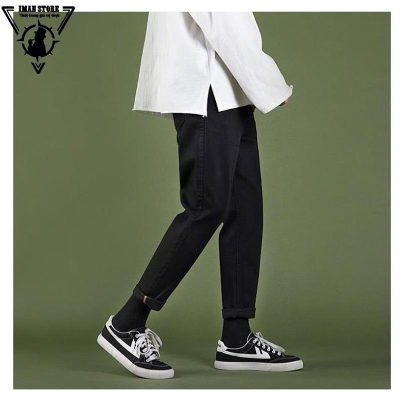 Quần Baggy jean nam, nư ống suông  đen + xanh  hottrend 2022