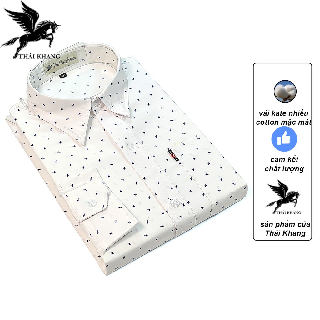 Áo sơ mi nam dài tay họa tiết trung niên vải kate mềm mát loại áo sơ mi dài tay form rộng trung niên SOGD9 | BigBuy360 - bigbuy360.vn