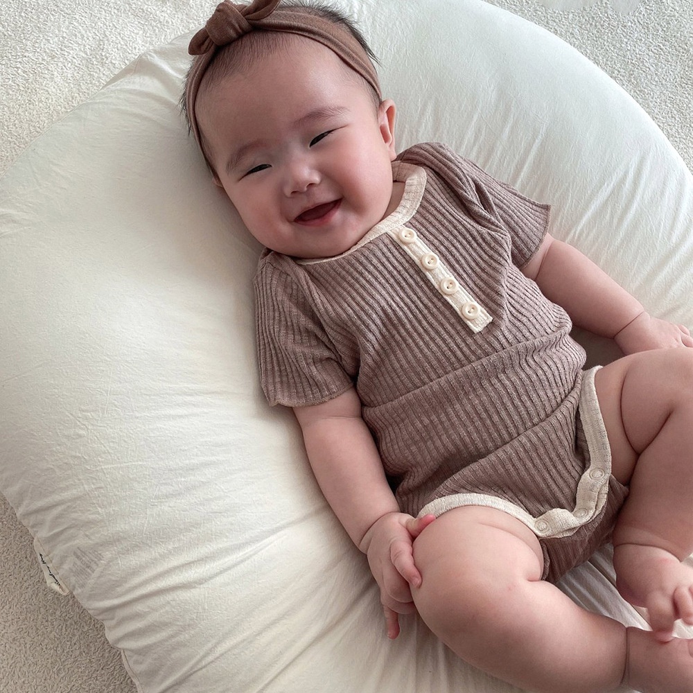 Jumpsuit Bodysuit Romper Liền Mảnh Vải Cotton Cho Các Bé Nhỏ Từ 0-2 Tuổi