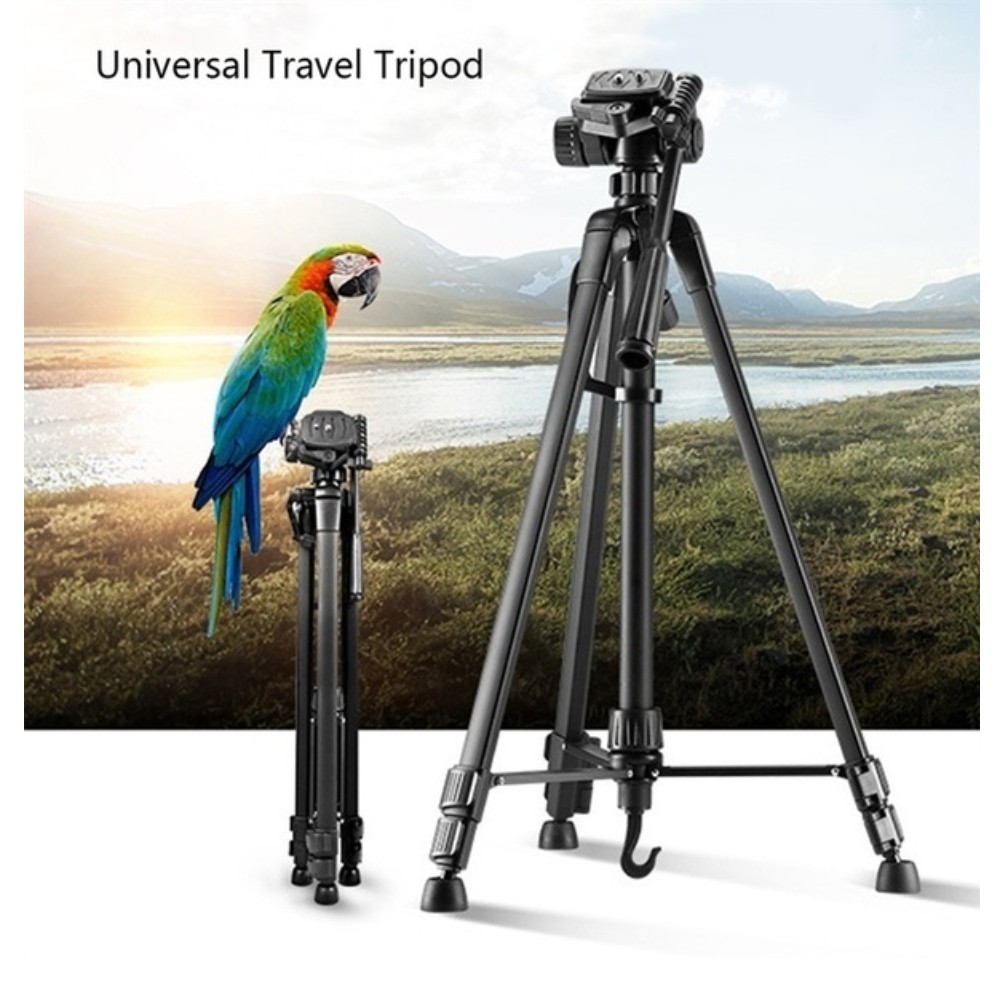 Chân Giá Đỡ Máy Ảnh Tripod 3366 Cao 1m5 Có Tay Cầm Quay Phim