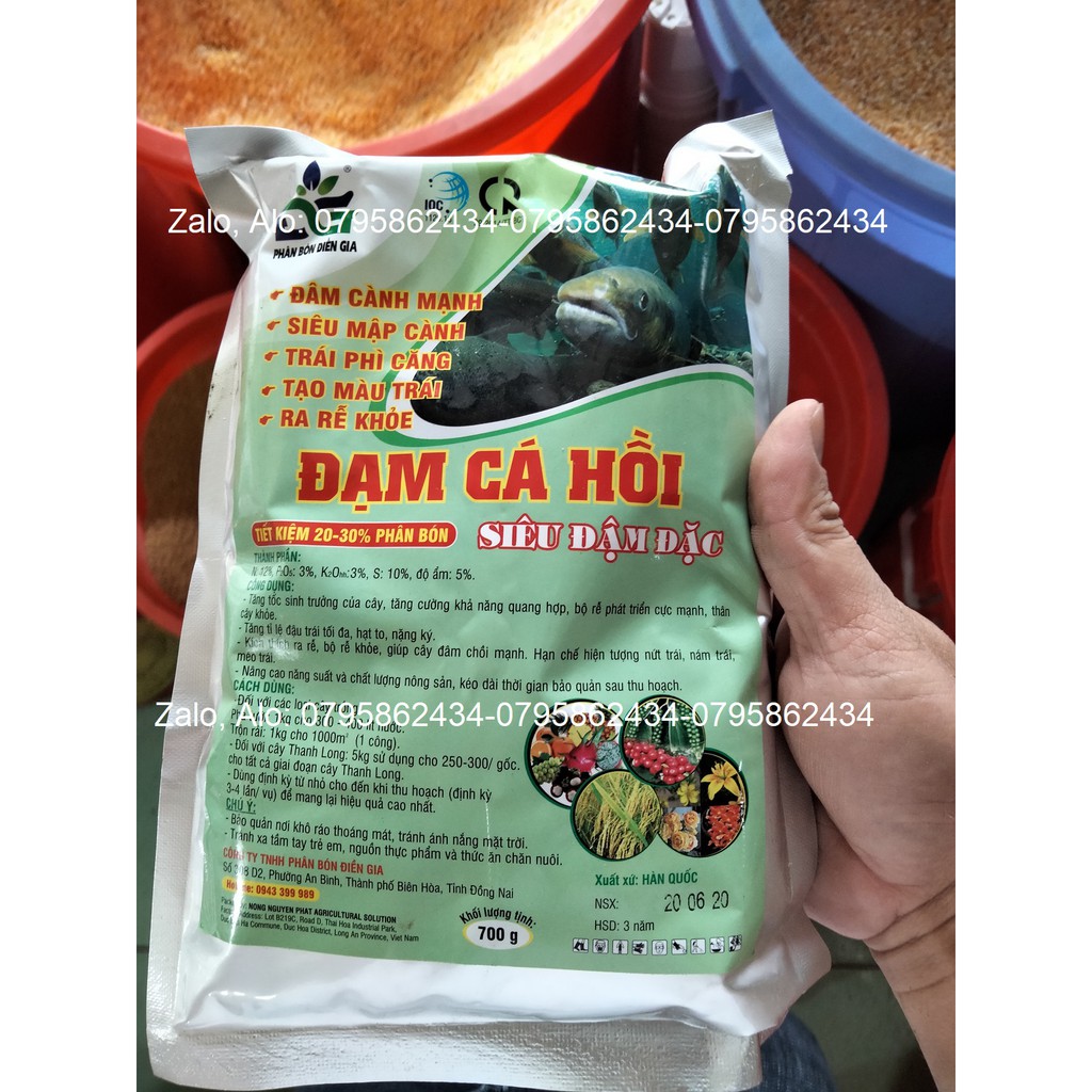 phân bón Đạm Cá Hồi siêu đậm đặc gói 700 gram