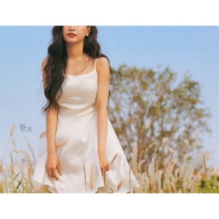 Đầm trắng hai dây hở lưng thắt nơ | 3 MÀU