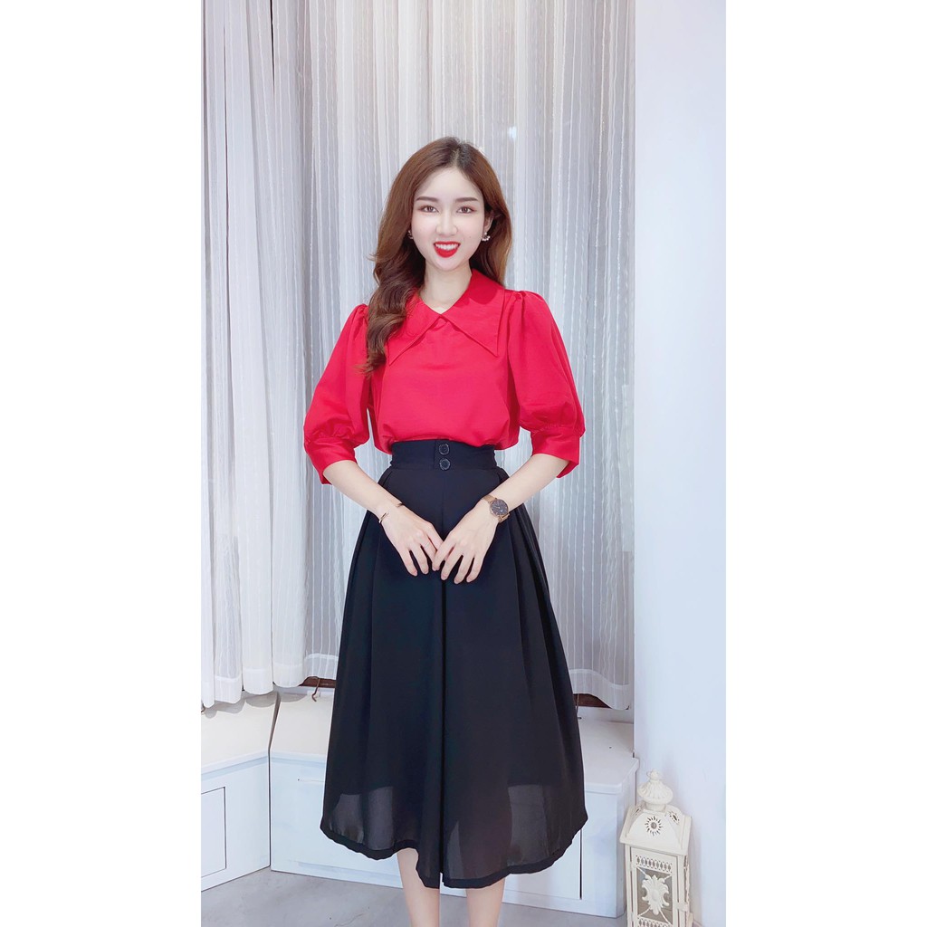 [ Mã WASTRUN4 giảm 10% tối đa 30K đơn 99K] Áo Sơ Mi Nữ Trắng Công Sở Lụa Tằm Ướt Cổ Nhọn CHUU A5435 | BigBuy360 - bigbuy360.vn