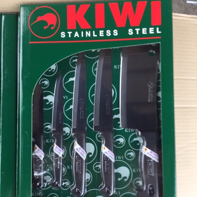 Bộ dao cán nhựa dành cho nhà bếp KIWI thái 5 món Thái Lan