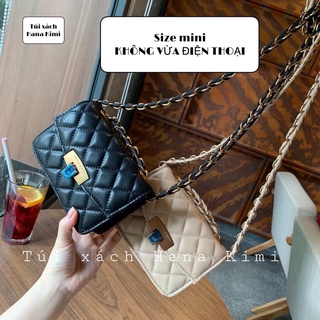 Túi đeo chéo nữ cnk trần trám siêu mini - không vừa điện thoại