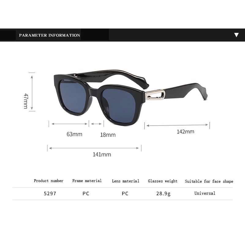 Kính Mát Gọng Vuông Chống Tia UV Thời Trang Hàn Quốc