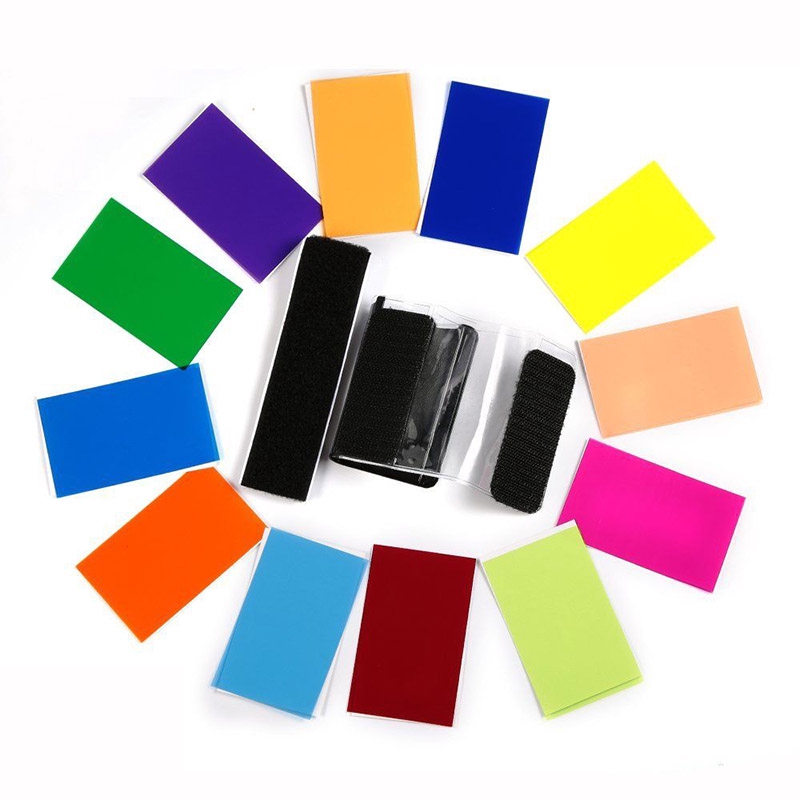 Bộ 12 tấm gel lọc màu dành cho đèn flash máy ảnh