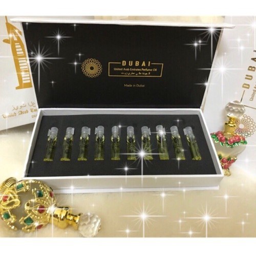 Tinh dầu nước hoa Du bai chính hãng | Set mini 10 chai 10 mùi hót nhất 2022