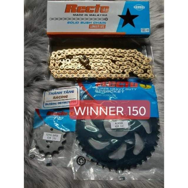 NHÔNG SÊN DĨA WINNER/WINNER X SONIC 150/CB150 VERZA Dĩa 39T 40T 41T-42T-43T-44T-45T SÊN VÀNG RECTO