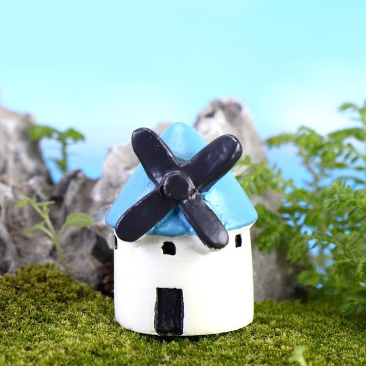 Nhà Cối Xay trang trí tiểu cảnh, terrarium quà tặng trang trí