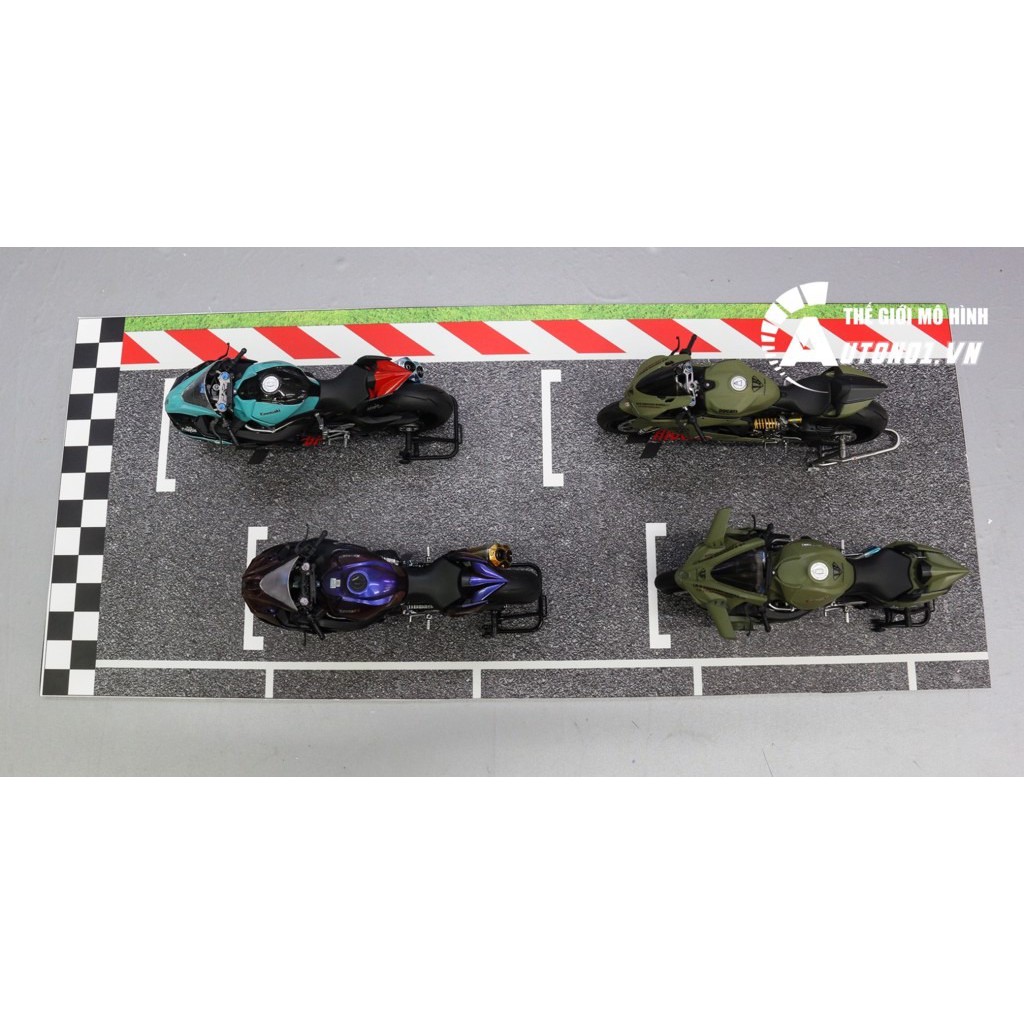 DIORAMA MẶT ĐƯỜNG ĐUA PIT RACE KÍCH THƯỚC 25X58CM CHO MÔ TÔ 1:12 PK092