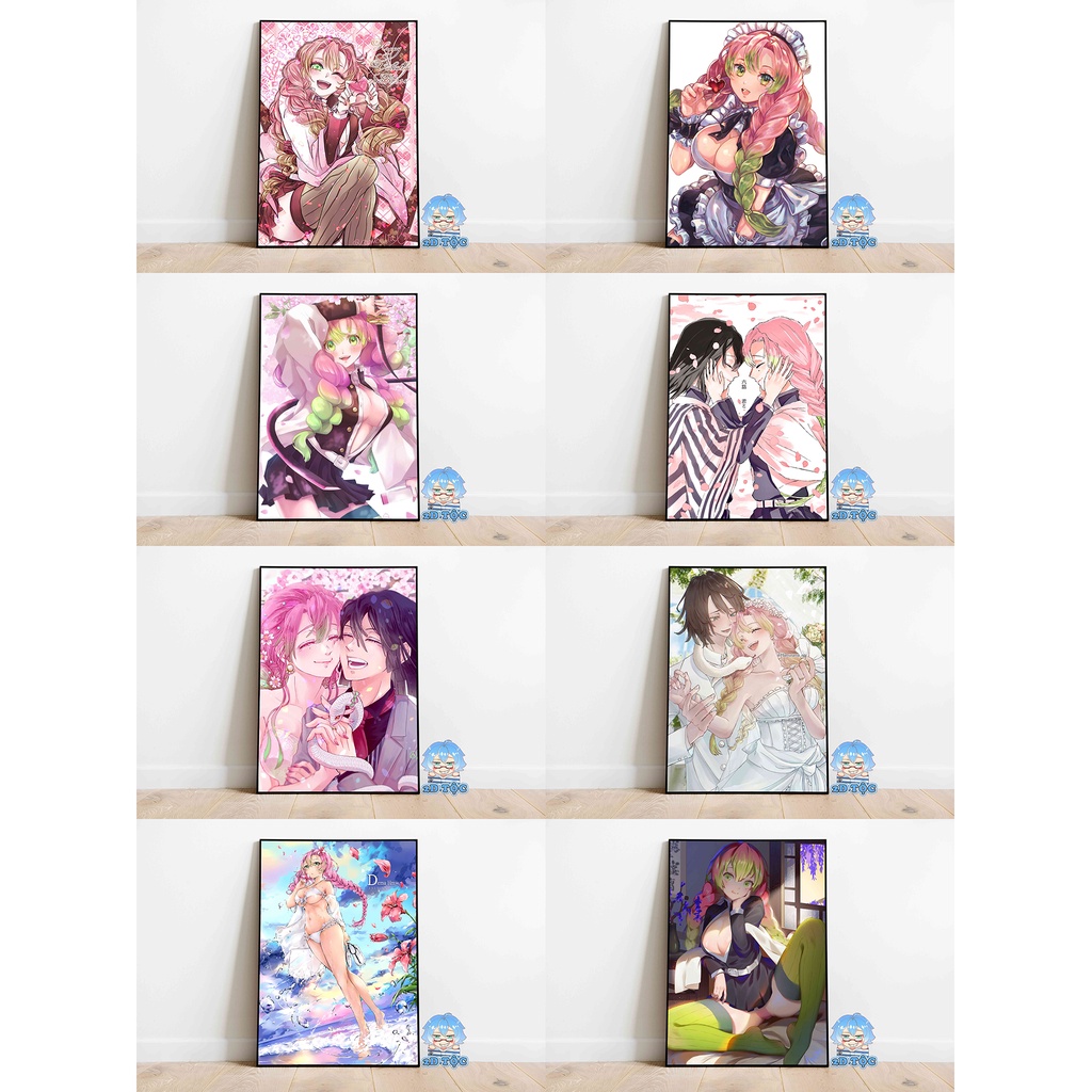 Poster A3 Kanroji Mitsuri (3) Anime Manga Kimetsu No Yaiba - 2D Tộc Shop