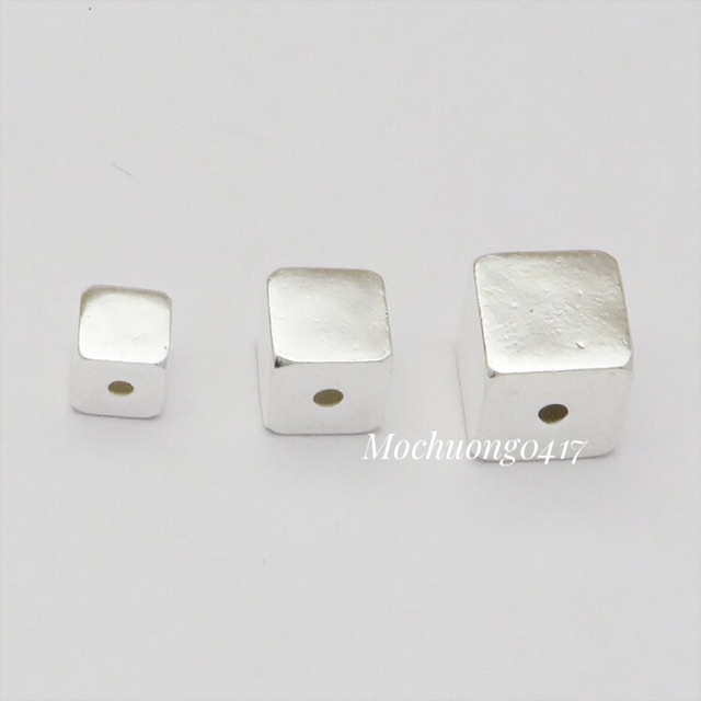 ✅ BÁN SỈ ✅ Charm bạc khối lập phương hàng đẹp - Bạc xịn loại 1, PH158