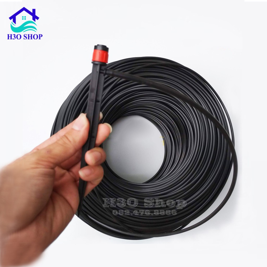50m - Ống dây tưới cây PE/LDPE 6mm - dây 6 li nhựa nguyên sinh 100%  - tưới phun sương, tưới nhỏ giọt
