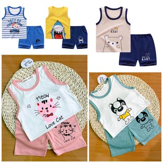 [SALE] Bộ Ba Lỗ Cho Bé Trai, Bé Gái Minky Mom Vải Thun Lạnh Họa Tiết Gấu Đáng Yêu, Áo Ba Lỗ Bé Trai Mặc Hè MKM3LO2106