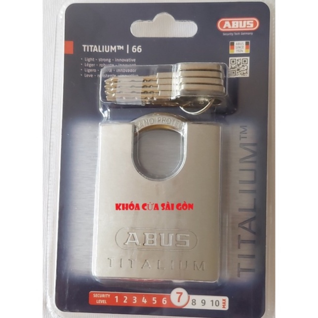 KHÓA CHỐNG CẮT ABUS TITALIUM SIÊU NHẸ 66CSTI/60