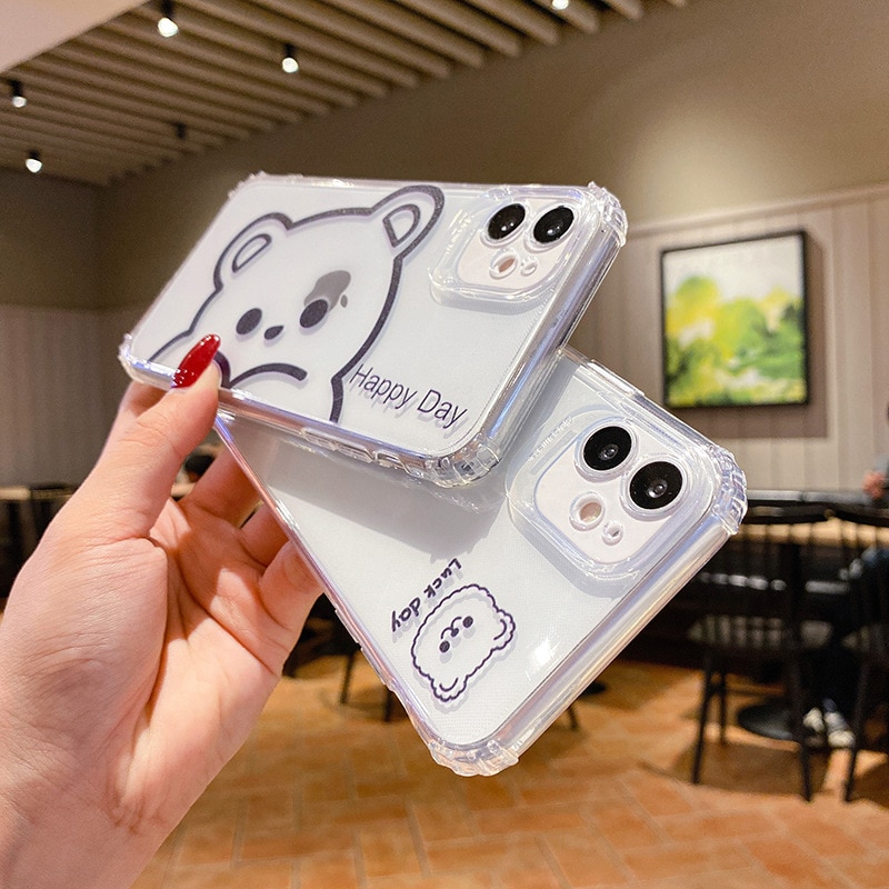 Cute Bears Phone Case For OPPO R9 R9S Plus R11 R11S R15 R17 A59 F1S A57 F1A A39 A73 A79 F5 A83 A1 Soft Silicon Clear Transparent Cover | BigBuy360 - bigbuy360.vn
