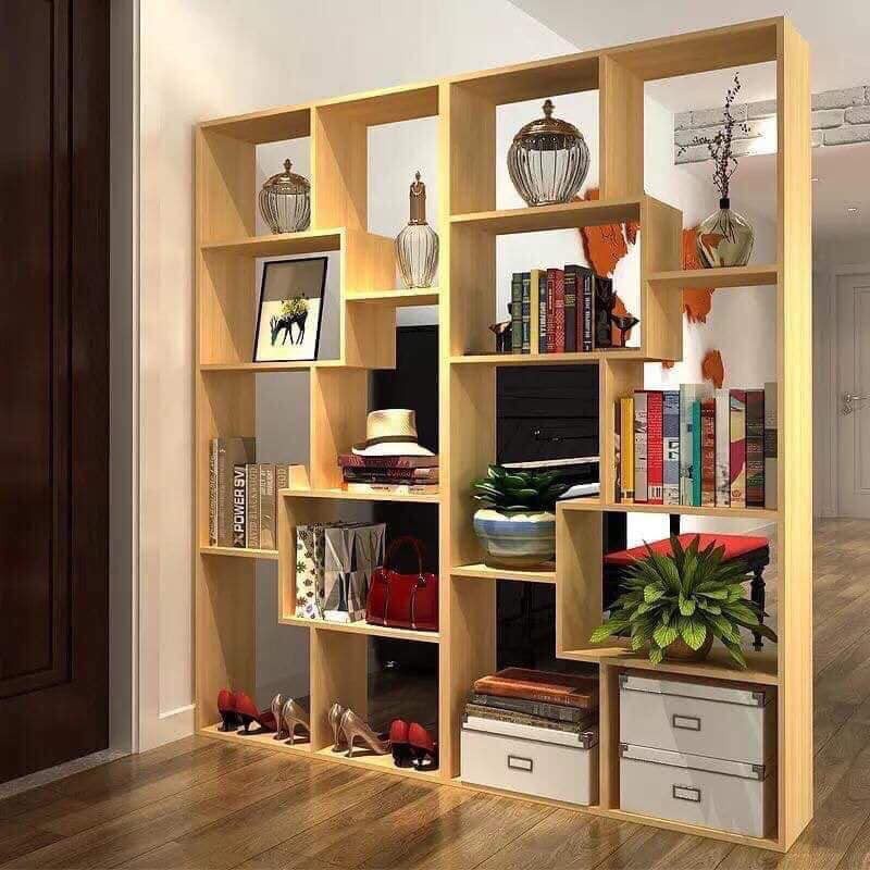 Kệ Chữ U Size Đại, Kệ Sách Gỗ Để Sàn Đa Tầng Thông Minh, Kệ Chữ U Đa Năng