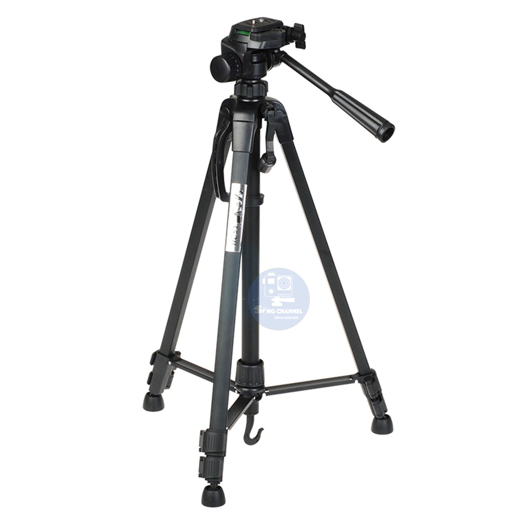 Tripod máy ảnh Weifeng WT-3520, khung nhôm cao cấp, có túi đeo, tặng kèm kẹp điện thoại