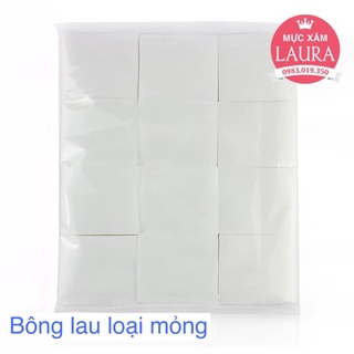 Bông lau loại mỏng 6x7cm dùng trong phun xăm