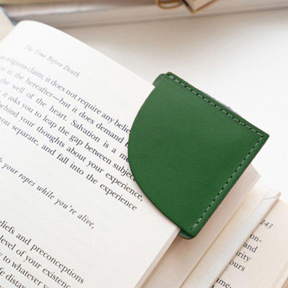 ELEGANT Thẻ Đánh Dấu Sách Mini Bằng Da PU Thủ Công Phong Cách Vintage Thanh Lịch