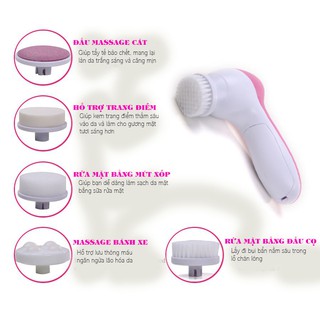 MÁY RỬA MẶT, MASSAGE MẶT 5 IN 1