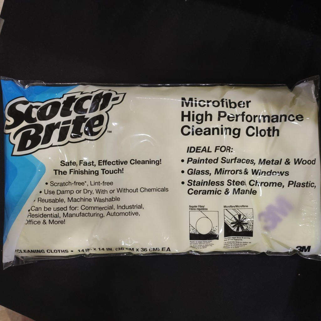 Combo 10 khăn lau đa năng microfiber 3M scotch brite™ high performance SQ21s 36x36cm ( 10 cái/gói )