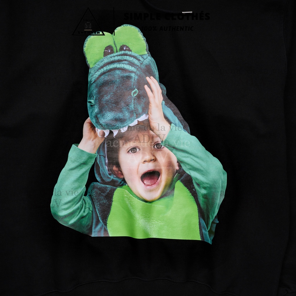 ÁO ADLV HOODIE CHÍNH HÃNG🔥SIMPLE CLOTHES🔥BABY FACE CROCODILE DOLL HOODIE BLACK -Màu Đen