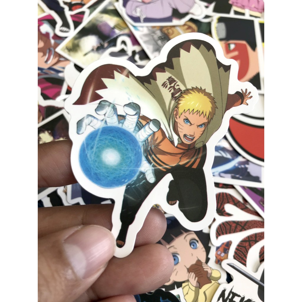 Miếng dán Sticker anime Boruto (Phần sau của Naruto) trọn bộ 50 hình - In rõ ràng sắc nét khó tróc