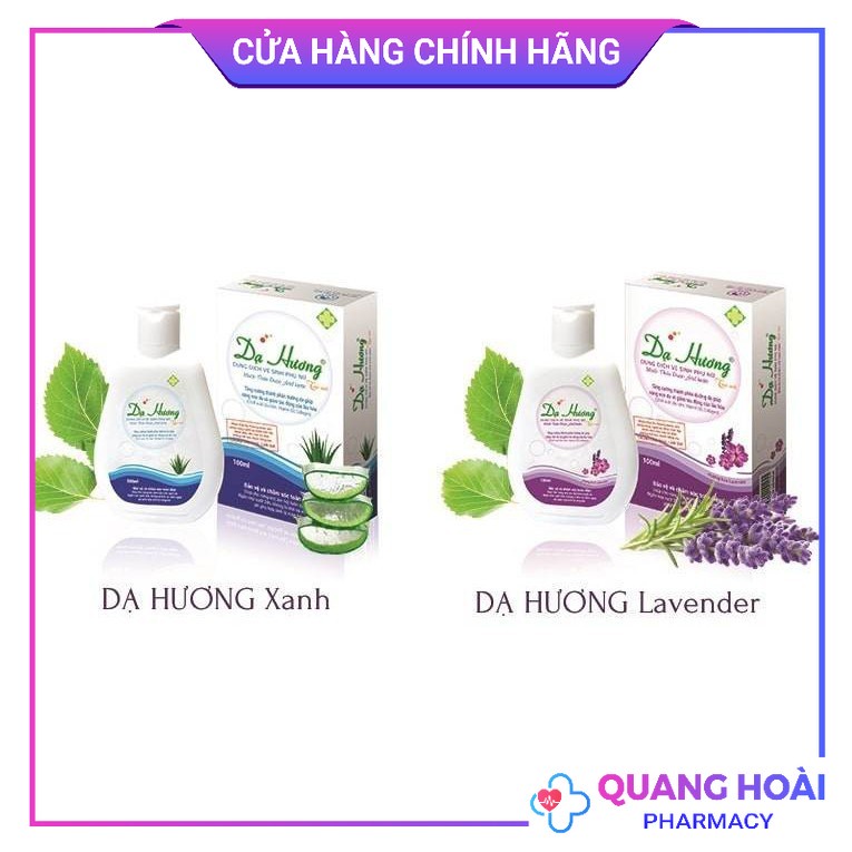 Dung dịch vệ sinh phụ nữ Dạ hương, DDVS Dạ hương xanh, tím