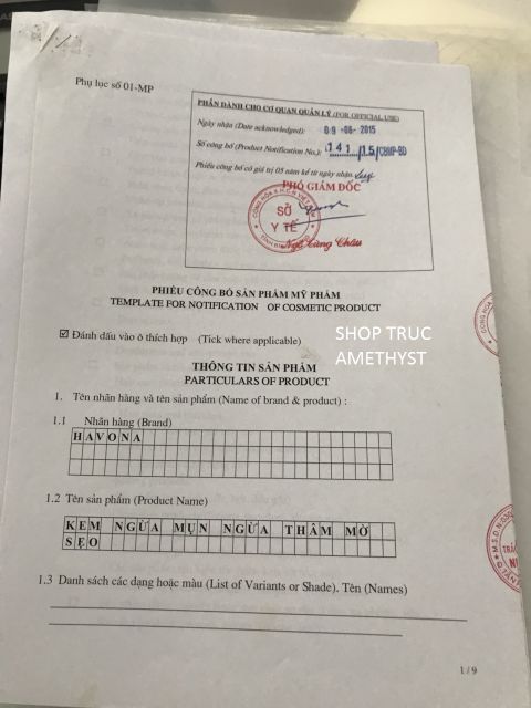 KEM MỤN HAVONA NGỪA THÂM MỤN DỊ ỨNG MỜ SẸO